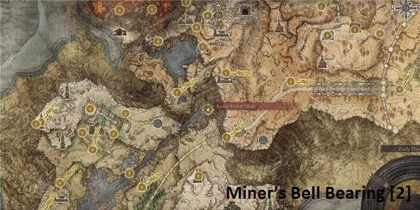 Location of Miner's Bell Bearing 2