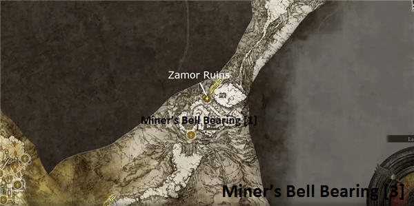 Location of Miner's Bell Bearing 3