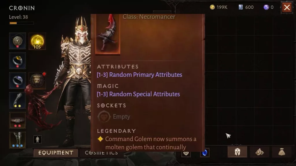 Diablo Immortal, Necromancer Main Weapon