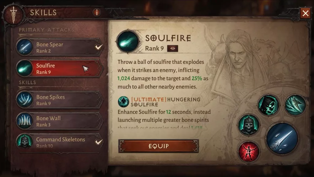 Diablo Immortal, Necromancer Ability: Soulfire