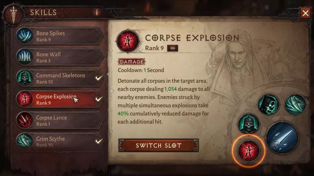 Diablo Immortal, Necromancer Skill: Corpse Explosion