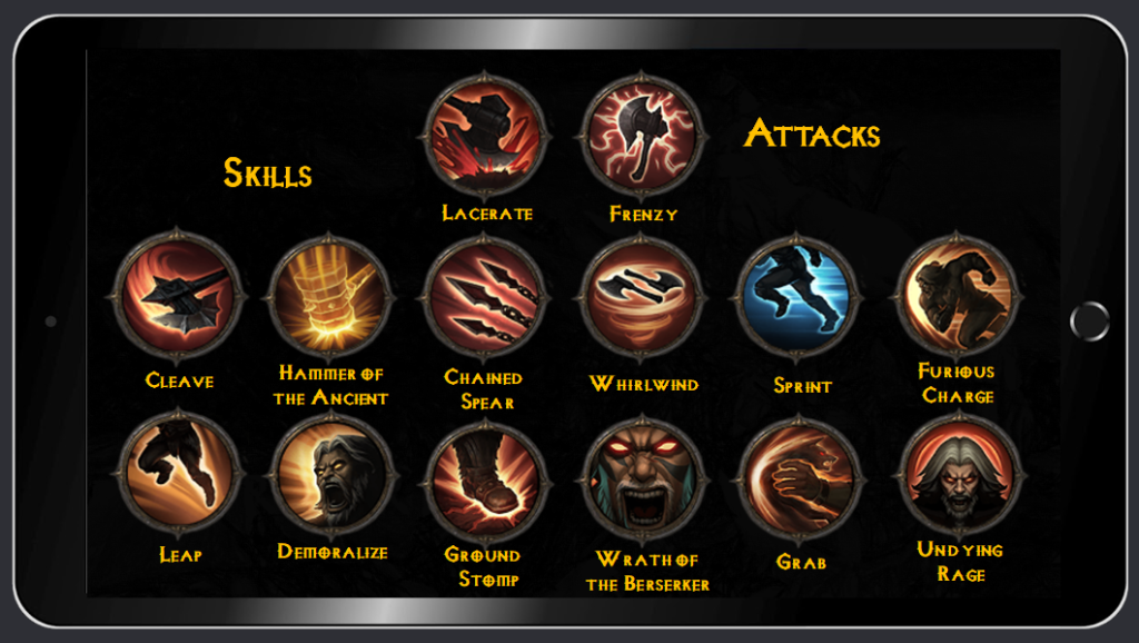 Barbarian Attacks and Skills