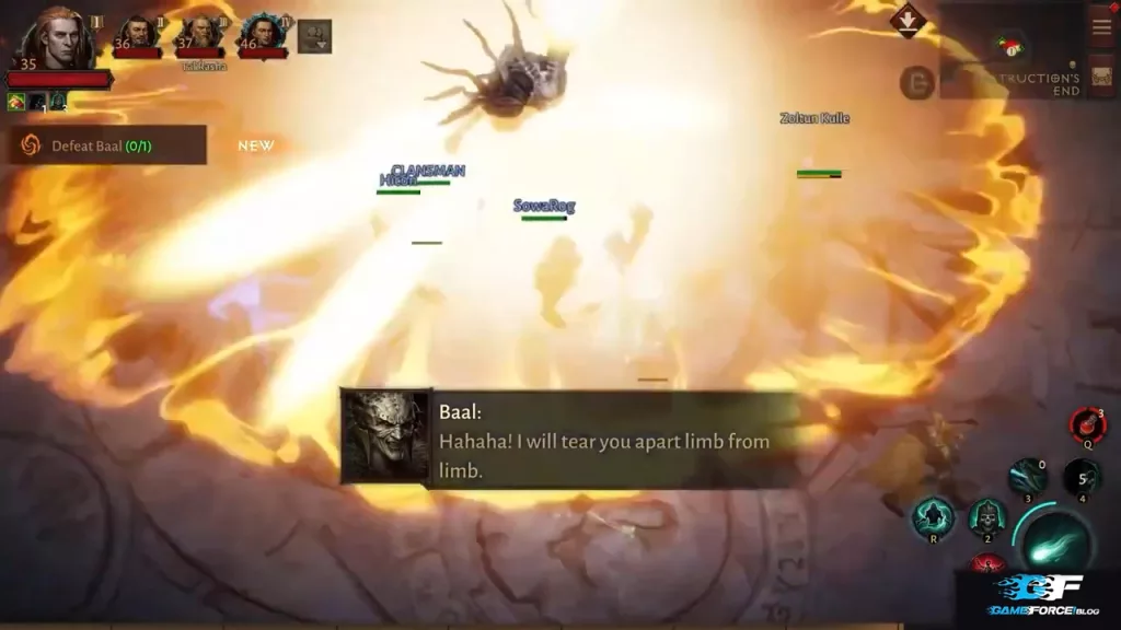 Baal's shockwave attack is wide and will leave you temporarily stunned.