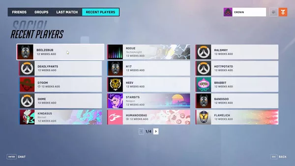 In Overwatch 2, you can also see the recent players list