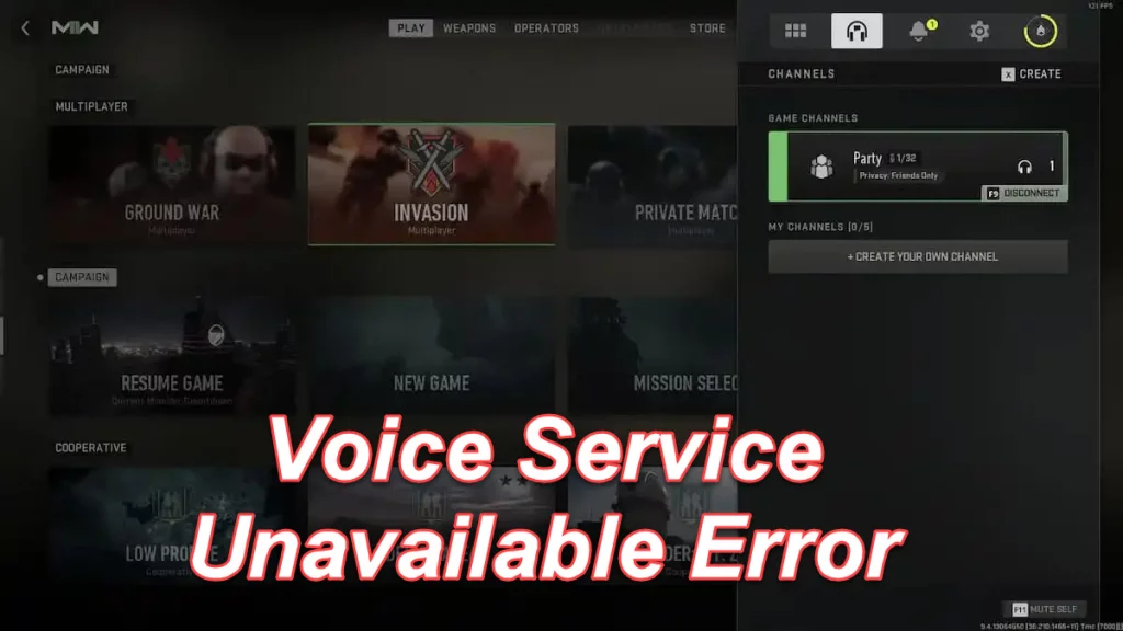 Voice Service Unavailable Error | Modern Warfare 2 (MW2)