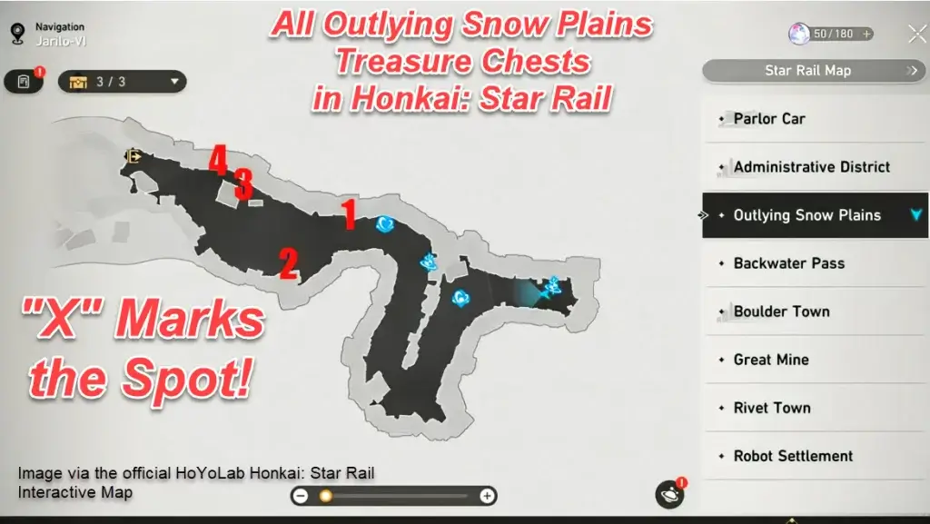 "X" Marks the Spot! | All Outlying Snow Plains Treasure Chest Locations in Honkai: Star Rail