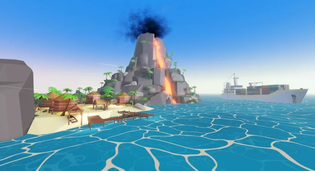 Eruption Island in Roblox Fishing Simulator