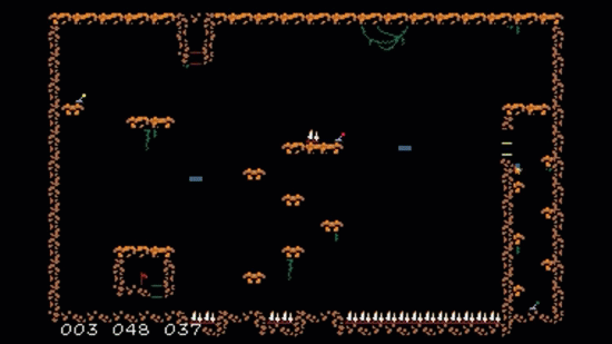Space Cavern Blaster is a Cool 8-bit Retro Platformer for C64, Amiga and Sega MegaDrive by dotmos and samvieten