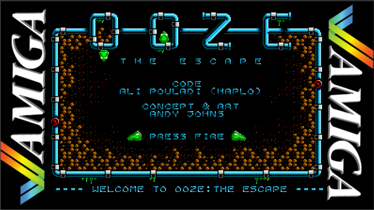 Ooze : The Escape is a Cool Amiga Platformer Port from ZX Spectrum by BubbleSoftGames