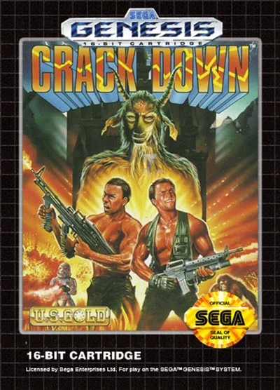 Box Art - Crack Down is a Classic, Developed and Published by SEGA
