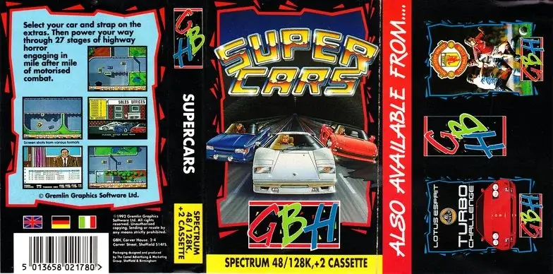 Box Art - Retro Spotlight: Super Cars (Amiga/C64/CPC/Spectrum) by Magnetic Fields