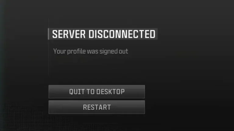 Your Profile Was Signed Out Error in Call of Duty: Modern Warfare 3 (MW3)