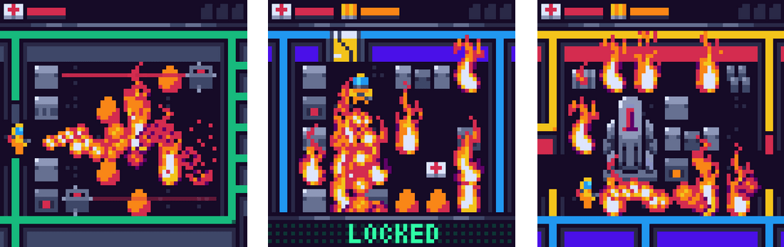 Incinerator is a Cool Dungeon Crawler Made for LOWREZJAM 2022 by Ben James