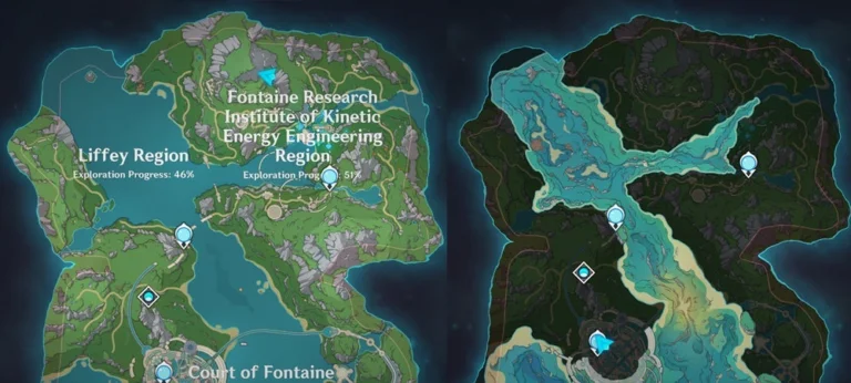 Fontaine Interactive Map and Location in genshin Impact 4.6