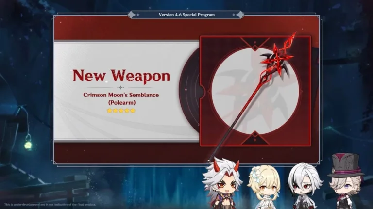 Guide to New Crimson Moon Weapon in Genshin Impact 4.6