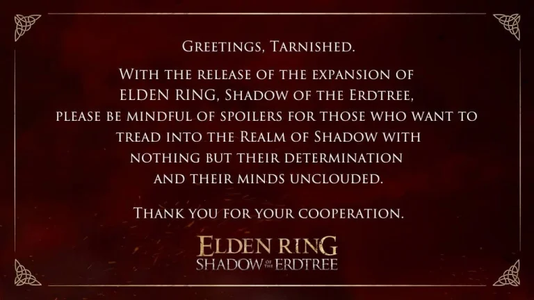 From Software Politely Asks Players Not To Spoil Elden Ring: Shadow Of The Erdtree