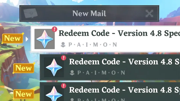 Redeem Codes in Genshin Impact 4.8
